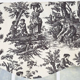 RLF Home Baroque Provance 100% Cotton Rod Pocket Lined  Window Valance 50" x 15" Black