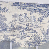 RLF Home Old-World Provance 100% Cotton Rod Pocket Lined  Window Valance 50" x 15" Blue