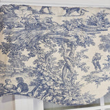RLF Home Old-World Provance 100% Cotton Rod Pocket Lined  Window Valance 50" x 15" Blue