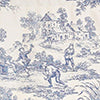 RLF Home Old-World Provance 100% Cotton Rod Pocket Lined  Window Valance 50" x 15" Blue