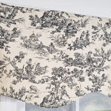 RLF Home Tradition Provance 100% Cotton Rod Pocket Lined  Window Valance 50" x 15" Black