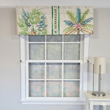 RLF Home Felicity Tailored 100% Cotton Rod Pocket Lined  Window Valance 50" x 15" Multi