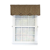 RLF Home Chopin Petticoat 100% Cotton Rod Pocket Lined  Window Valance 50" x 15" Brown