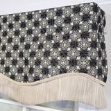 RLF Home Virtue Glory 100% Cotton Rod Pocket Lined  Window Valance 50" x 16" Black