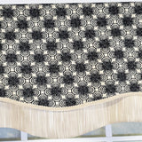 RLF Home Virtue Glory 100% Cotton Rod Pocket Lined  Window Valance 50" x 16" Black