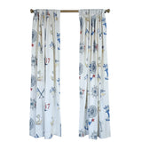 RLF Home Ralph Lauren Navigator 100% Cotton Rod Pocket Window Curtain set of 2 Panels 100" x 63" Off-White