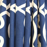 RLF Home Oblique 100% Cotton Rod Pocket Window Curtain set of 2 Panels 100" x 63" Navy