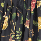 RLF Home NightFall 100% Cotton Rod Pocket Window Curtain set of 2 Panels 100" x 63" Black