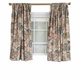 RLF Home Silvia 100% Cotton Rod Pocket Window Curtain set of 2 Panels 100" x 63" Multi
