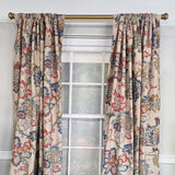 RLF Home Silvia 100% Cotton Rod Pocket Window Curtain set of 2 Panels 100" x 63" Multi