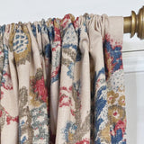 RLF Home Silvia 100% Cotton Rod Pocket Window Curtain set of 2 Panels 100" x 63" Multi