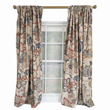 RLF Home Silvia 100% Cotton Rod Pocket Window Curtain set of 2 Panels 100" x 63" Multi