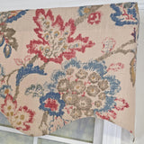 RLF Home Silvia Regal 100% Cotton Rod Pocket Lined  Window Valance 50" x 17" Multi
