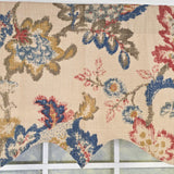RLF Home Silvia Regal 100% Cotton Rod Pocket Lined  Window Valance 50" x 17" Multi