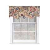 RLF Home Silvia Regal 100% Cotton Rod Pocket Lined  Window Valance 50" x 17" Multi