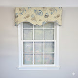 RLF Home Beachbound Cornice 100% Cotton Rod Pocket Lined  Window Valance 50" x 17" Blue