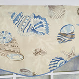 RLF Home Beachbound Cornice 100% Cotton Rod Pocket Lined  Window Valance 50" x 17" Blue