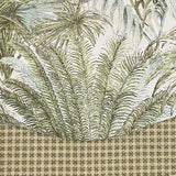 RLF Home Helecho Glory 100% Cotton Rod Pocket Lined  Window Valance 50" x 16" Green