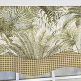 RLF Home Helecho Glory 100% Cotton Rod Pocket Lined  Window Valance 50" x 16" Green
