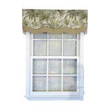 RLF Home Helecho Glory 100% Cotton Rod Pocket Lined  Window Valance 50" x 16" Green