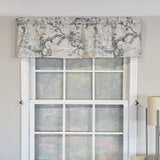 RLF Home 100% Cotton High Quality Anais Tailored Window Valance with 1.5" Rod Pocket 50" W X 12" L Gray