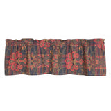 RLF Home 100% Cotton High Quality Espadas Tailored Window Valance with 1.5" Rod Pocket 50" W X 12" L Burgundy