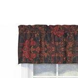 RLF Home 100% Cotton High Quality Espadas Tailored Window Valance with 1.5" Rod Pocket 50" W X 12" L Burgundy