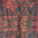 RLF Home 100% Cotton High Quality Espadas Tailored Window Valance with 1.5" Rod Pocket 50" W X 12" L Burgundy