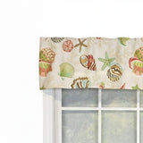 RLF Home 100% Cotton High Quality Beachbound Tailored Window Valance with 1.5" Rod Pocket 50" W X 12" L Multi