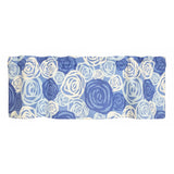 RLF Home 100% Cotton High Quality Rosales Tailored Window Valance with 1.5" Rod Pocket 50" W X 12" L Blue