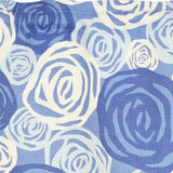 RLF Home 100% Cotton High Quality Rosales Tailored Window Valance with 1.5" Rod Pocket 50" W X 12" L Blue