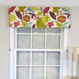 RLF Home 100% Cotton High Quality Antonia Tailored Window Valance with 1.5" Rod Pocket 50" W X 12" L Spring