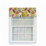 RLF Home 100% Cotton High Quality Antonia Tailored Window Valance with 1.5" Rod Pocket 50" W X 12" L Spring