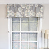 RLF Home 100% Cotton High Quality Ruth Tailored Window Valance with 1.5" Rod Pocket 50" W X 12" L Gray