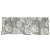 RLF Home 100% Cotton High Quality Ruth Tailored Window Valance with 1.5" Rod Pocket 50" W X 12" L Gray