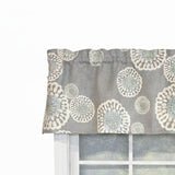 RLF Home 100% Cotton High Quality Ruth Tailored Window Valance with 1.5" Rod Pocket 50" W X 12" L Gray