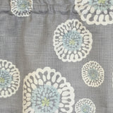 RLF Home 100% Cotton High Quality Ruth Tailored Window Valance with 1.5" Rod Pocket 50" W X 12" L Gray