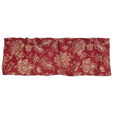 RLF Home 100% Cotton High Quality Reagan Tailored Window Valance with 1.5" Rod Pocket 50" W X 12" L Red