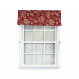 RLF Home 100% Cotton High Quality Reagan Tailored Window Valance with 1.5" Rod Pocket 50" W X 12" L Red