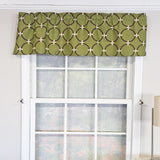 RLF Home 100% Cotton High Quality Rings Tailored Window Valance with 1.5" Rod Pocket 50" W X 12" L Green