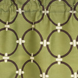 RLF Home 100% Cotton High Quality Rings Tailored Window Valance with 1.5" Rod Pocket 50" W X 12" L Green