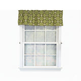 RLF Home 100% Cotton High Quality Rings Tailored Window Valance with 1.5" Rod Pocket 50" W X 12" L Green