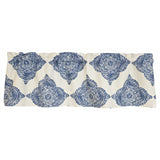 RLF Home 100% Cotton High Quality Lazaro Tailored Window Valance with 1.5" Rod Pocket 50" W X 12" L Blue