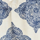 RLF Home 100% Cotton High Quality Lazaro Tailored Window Valance with 1.5" Rod Pocket 50" W X 12" L Blue