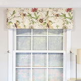 RLF Home 100% Cotton High Quality Anicete Tailored Window Valance with 1.5" Rod Pocket 50" W X 12" L Cream