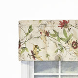 RLF Home 100% Cotton High Quality Anicete Tailored Window Valance with 1.5" Rod Pocket 50" W X 12" L Cream
