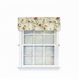 RLF Home 100% Cotton High Quality Anicete Tailored Window Valance with 1.5" Rod Pocket 50" W X 12" L Cream