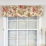 RLF Home 100% Cotton High Quality Ceci Tailored Window Valance with 1.5" Rod Pocket 50" W X 12" L Red