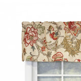 RLF Home 100% Cotton High Quality Ceci Tailored Window Valance with 1.5" Rod Pocket 50" W X 12" L Red