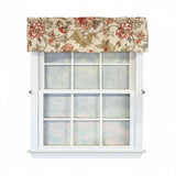 RLF Home 100% Cotton High Quality Ceci Tailored Window Valance with 1.5" Rod Pocket 50" W X 12" L Red